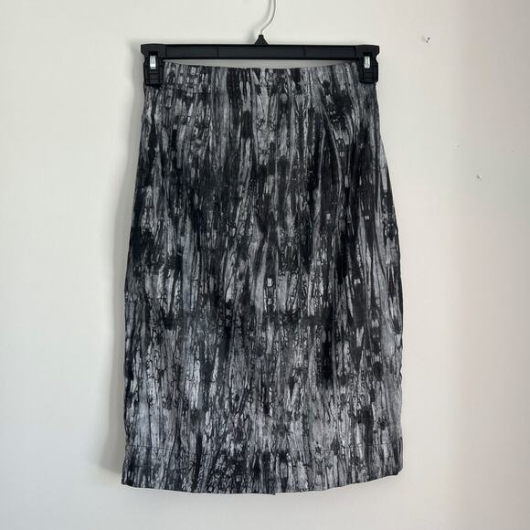NWOT lemlem Pencil Skirt, Black & Gray Hand-Dyed Print, Women's Size Small - Picture 1 of 6